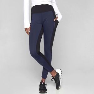 Athleta black & blue Leggings High Traverse Tight
